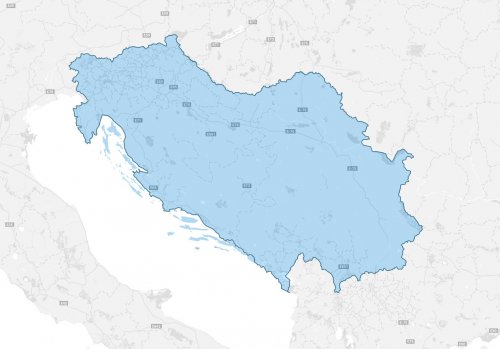 Slovinsko,Chorvatsko, Srbsko, Bosna a Hercegovina, Černá hora, Kosovo